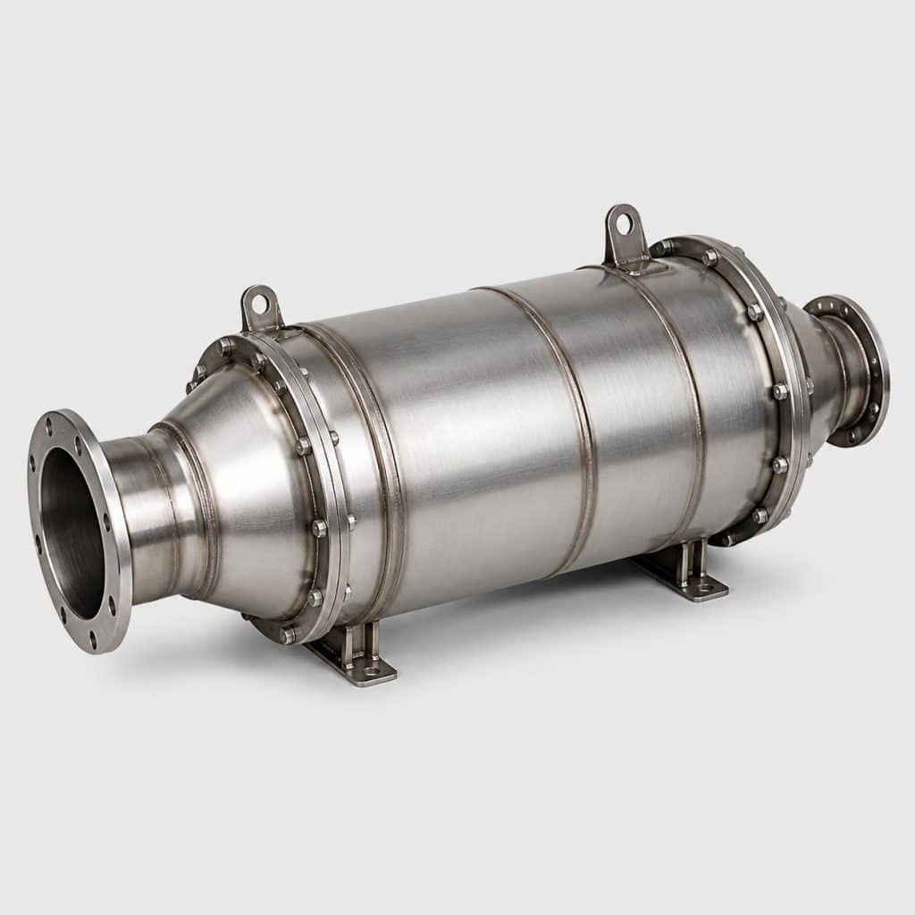 Catalyseur pour moteur diesel de grande cylindrée présenté seul sur fond neutre