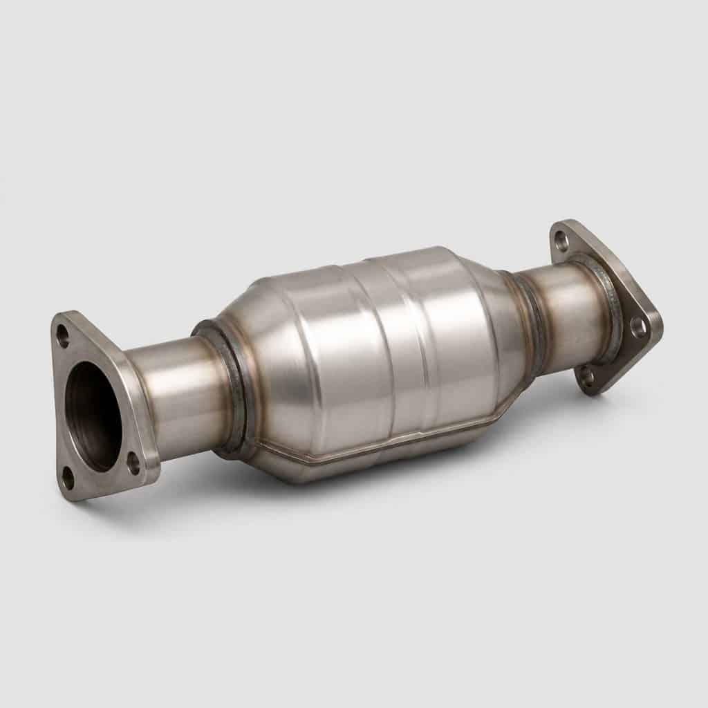 Catalyseur pour moteur essence de cylindrée moyenne présenté seul sur fond neutre