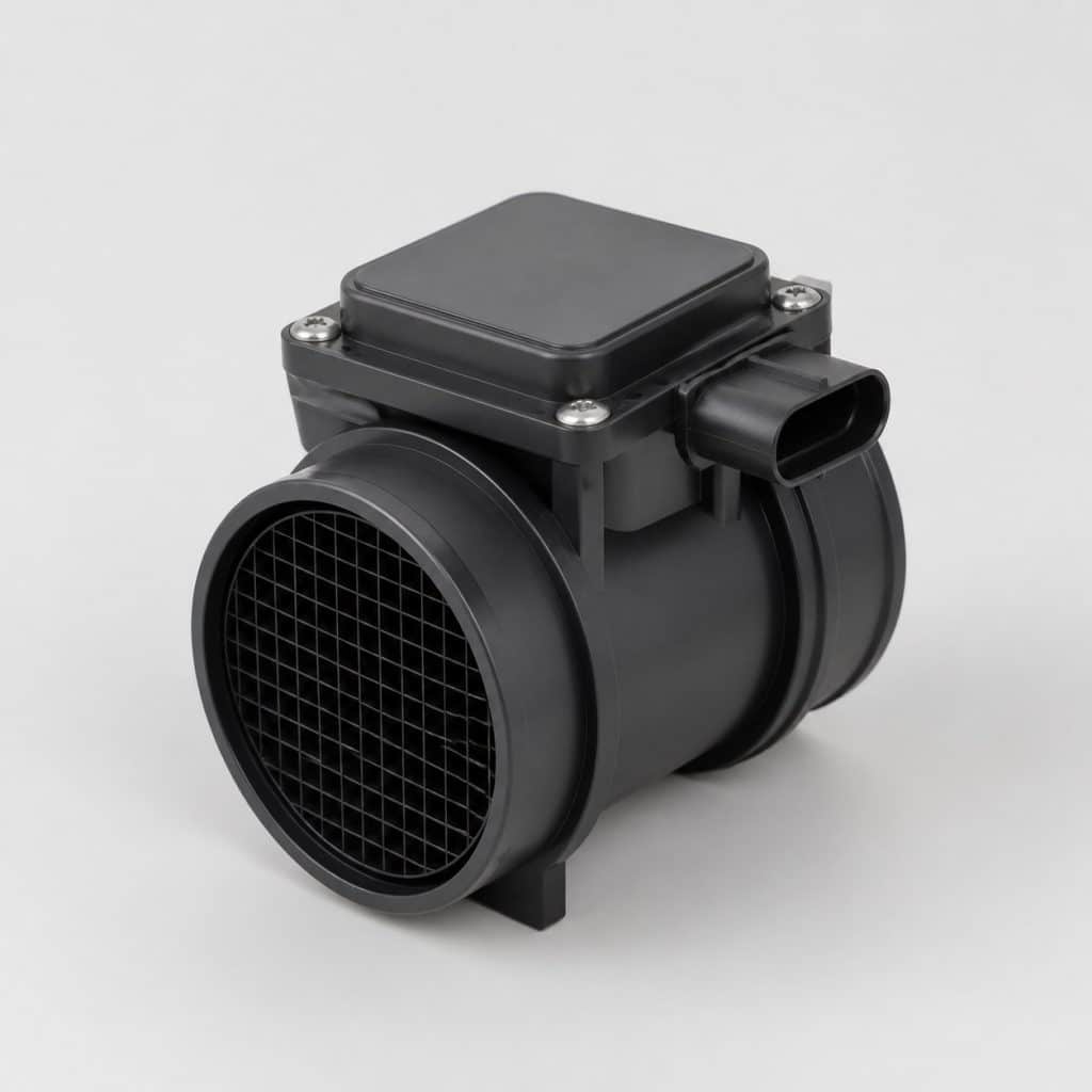 Débitmètre d'air compact essence présenté seul sur fond neutre