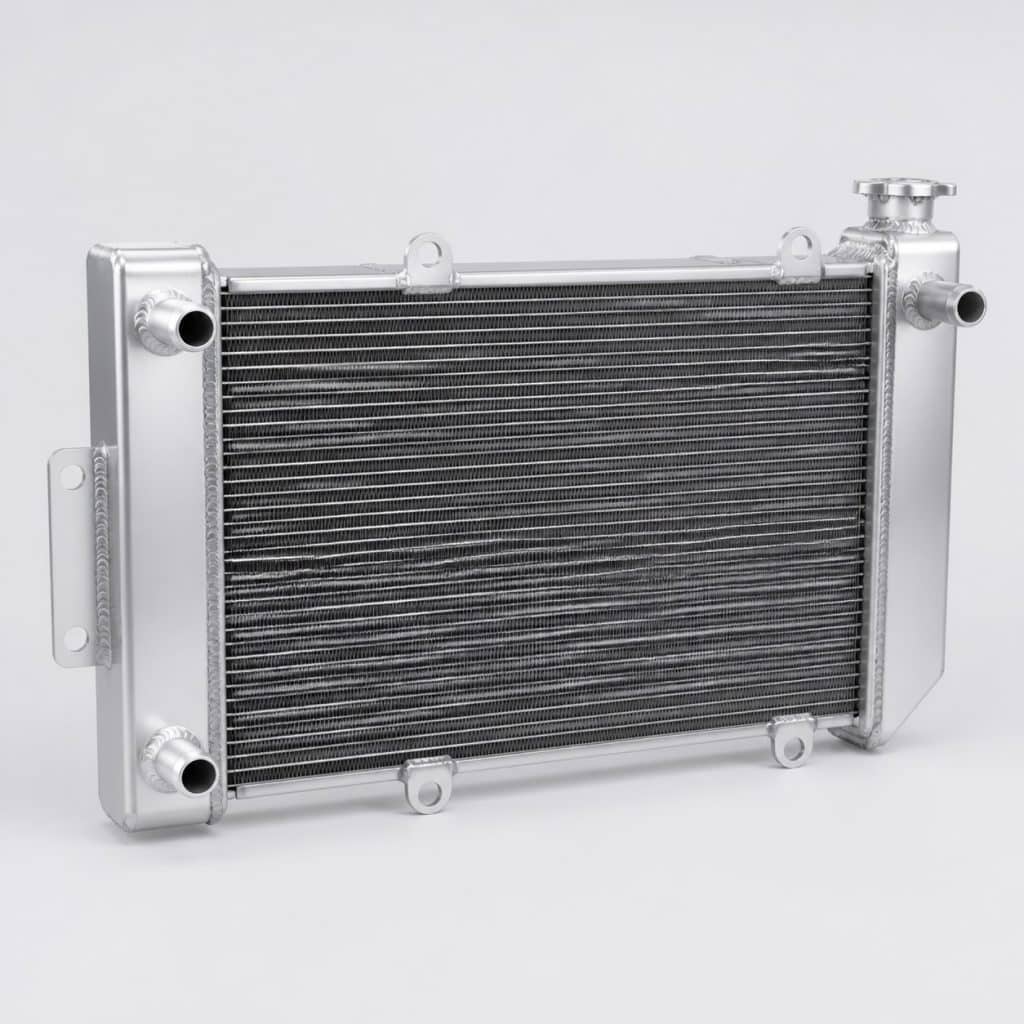Radiateur aluminium haute performance présenté seul sur fond neutre