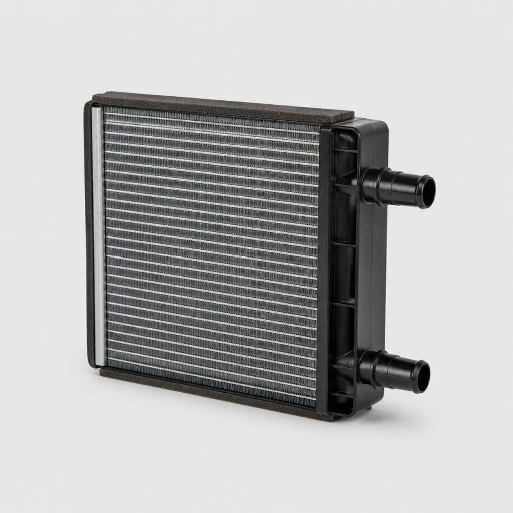 Radiateur de chauffage habitacle présenté seul sur fond neutre